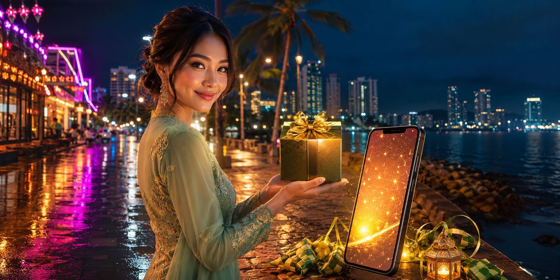 Pengguna Pulau Pinang membuat deposit bonus sempena Hari Raya di platform 740